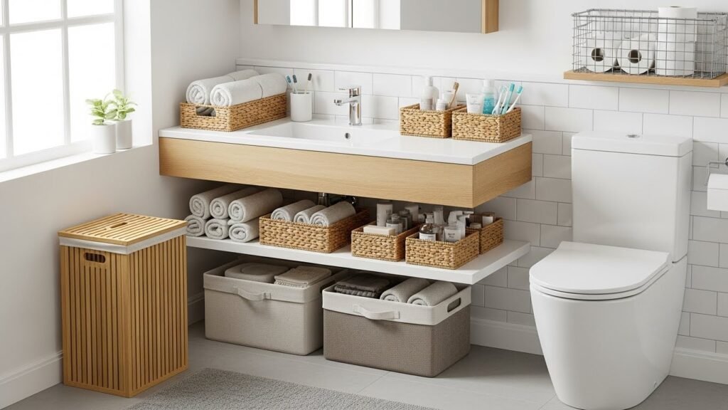 Baskets and Bins Organized storage