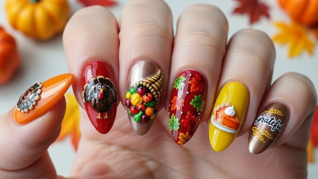 Thanksgiving Nail Art Ideas