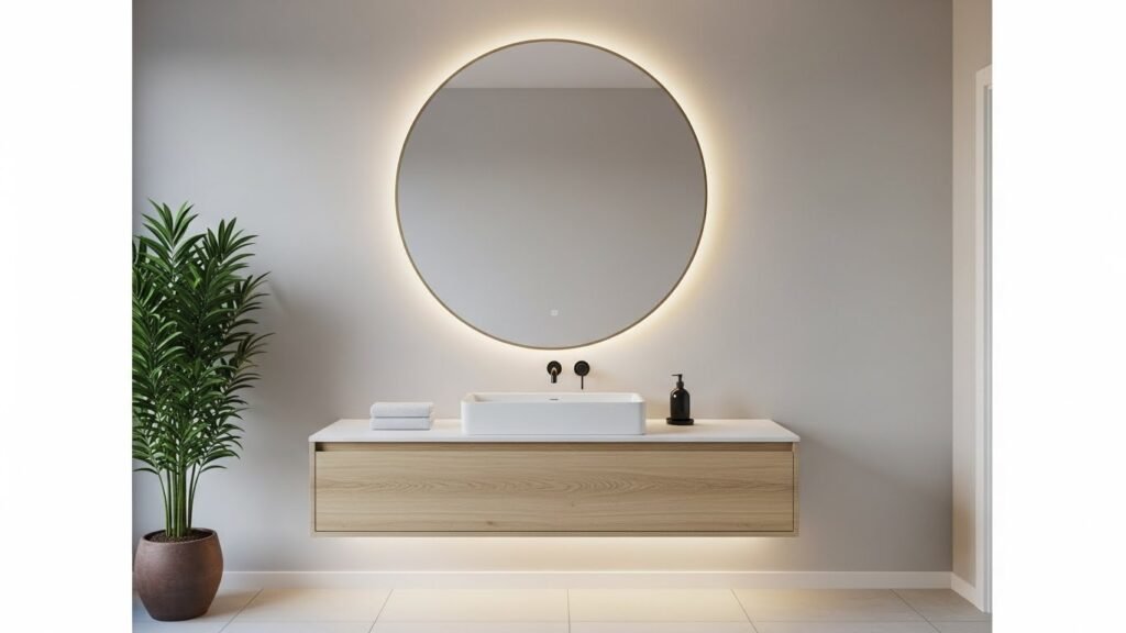 Round Mirrors for Softening Sharp Edges
