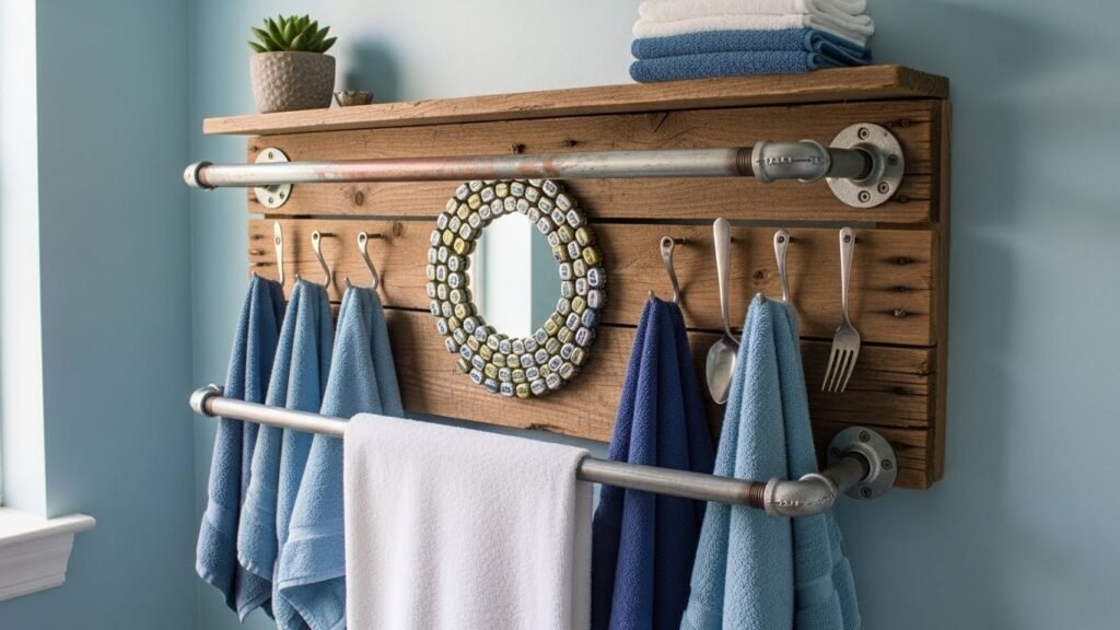 How to DIY a Towel Rack Using Repurposed Materials