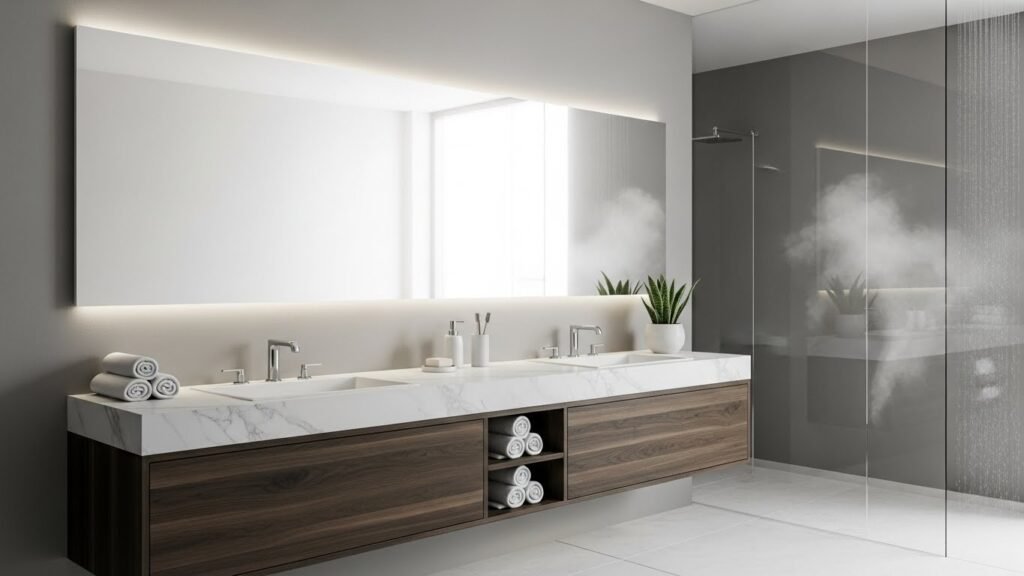 Fog-Free Mirrors for Practical Everyday Use