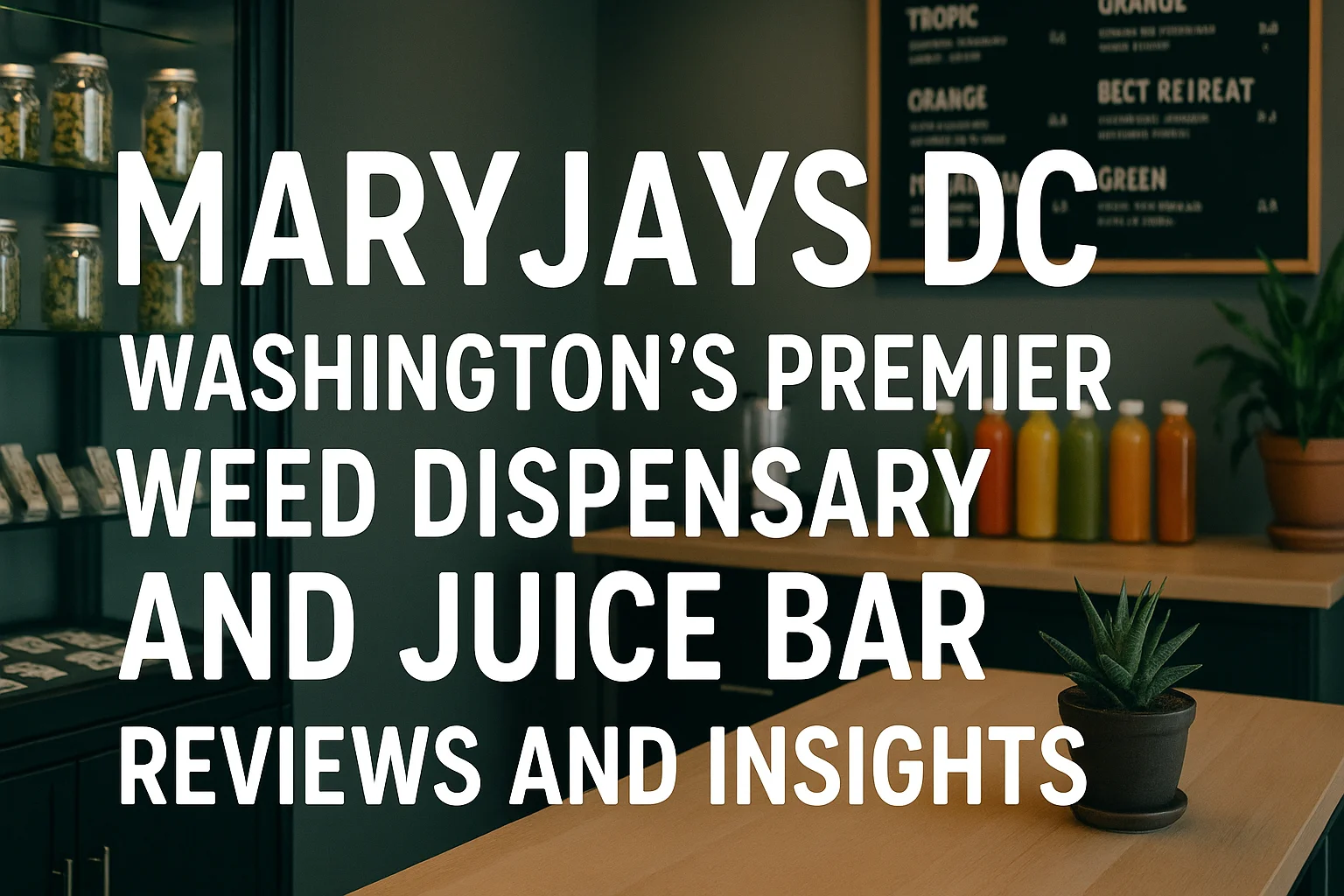 Maryjays DC: Washington’s Premier Weed Dispensary and Juice Bar – Reviews and Insights