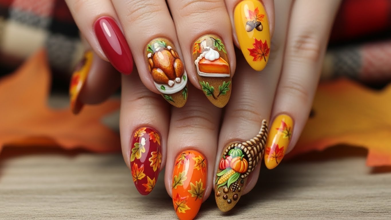 Thanksgiving Nail Art Ideas